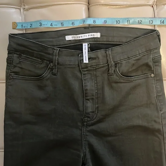 Olive Green Celebrity Pink High Rise Skinny Pants - Picture 2 of 5